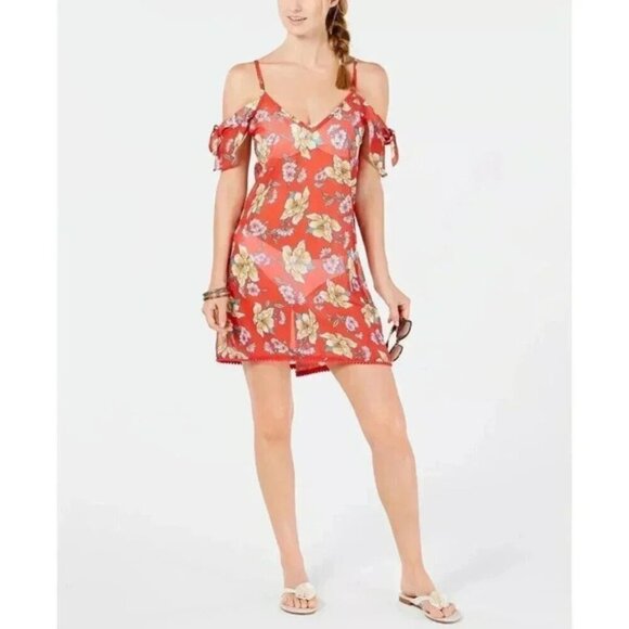 MIKEN SWIM Red Beach Cover-Up NWT Size Small - Picture 1 of 10